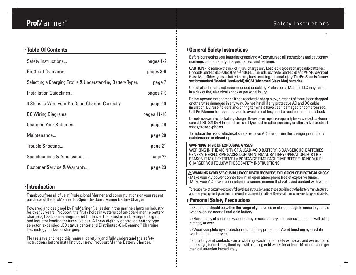 Pro ma r i ne r | ProMariner ProSport - SMT User Manual | Page 2 / 14