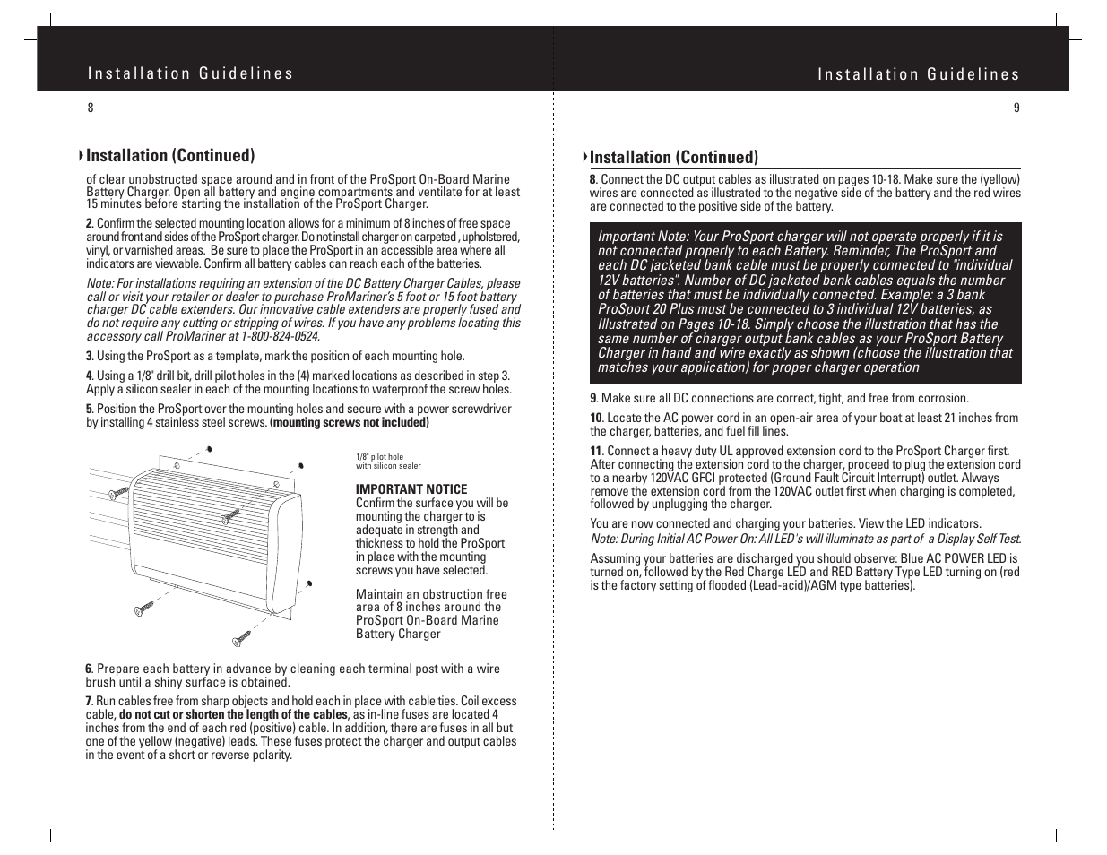 Installation (continued) | ProMariner ProSport - SMT User Manual | Page 6 / 14