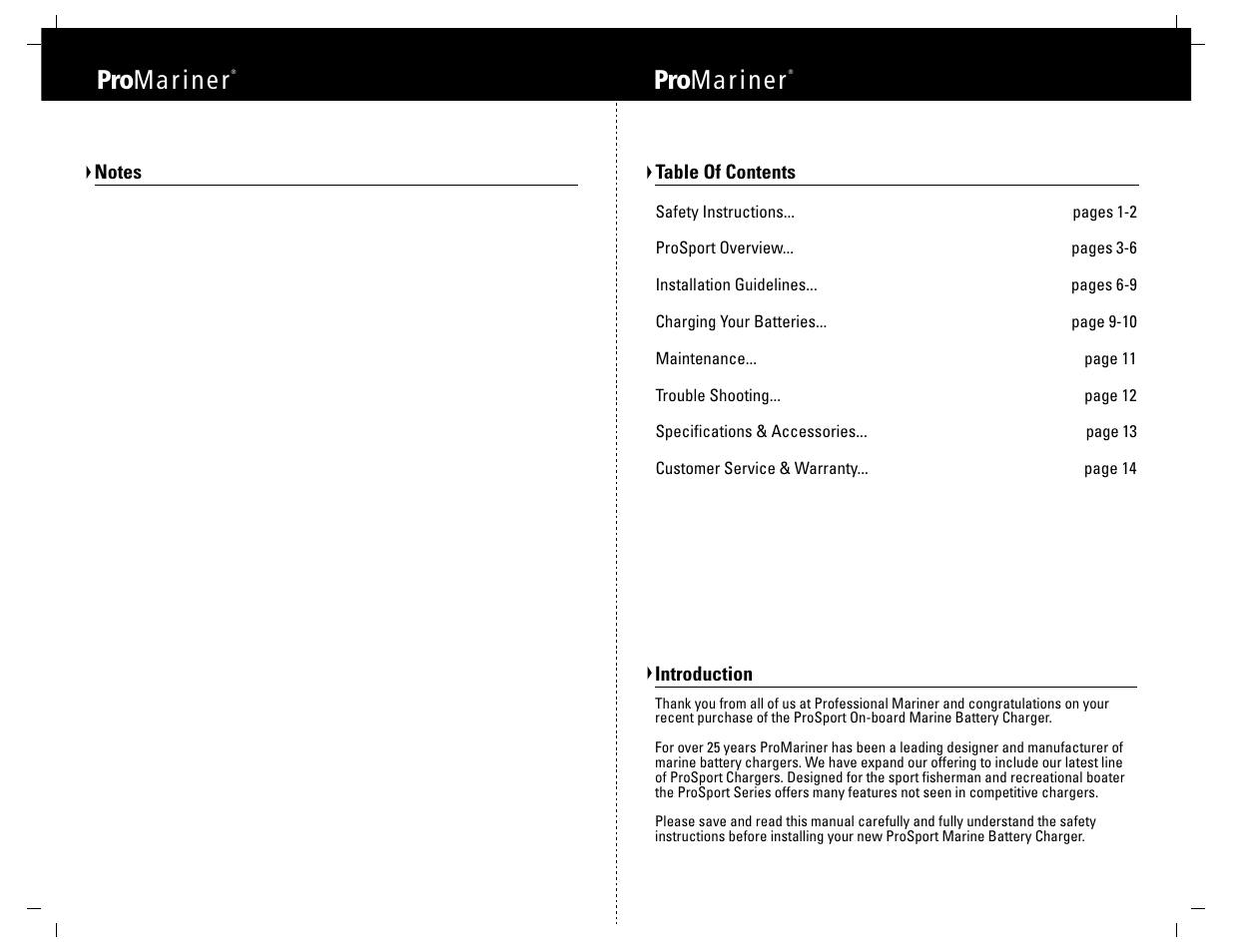 Pro ma r i ne r | ProMariner ProSport User Manual | Page 2 / 9