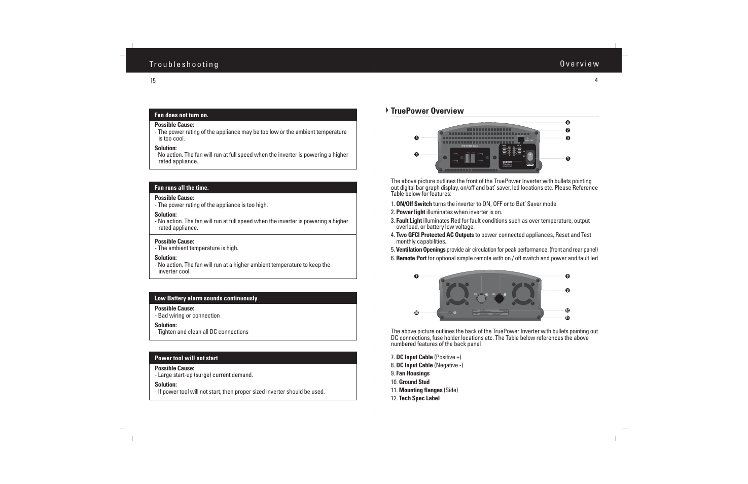 Truepower overview | ProMariner TruePower 600-1200 User Manual | Page 6 / 11