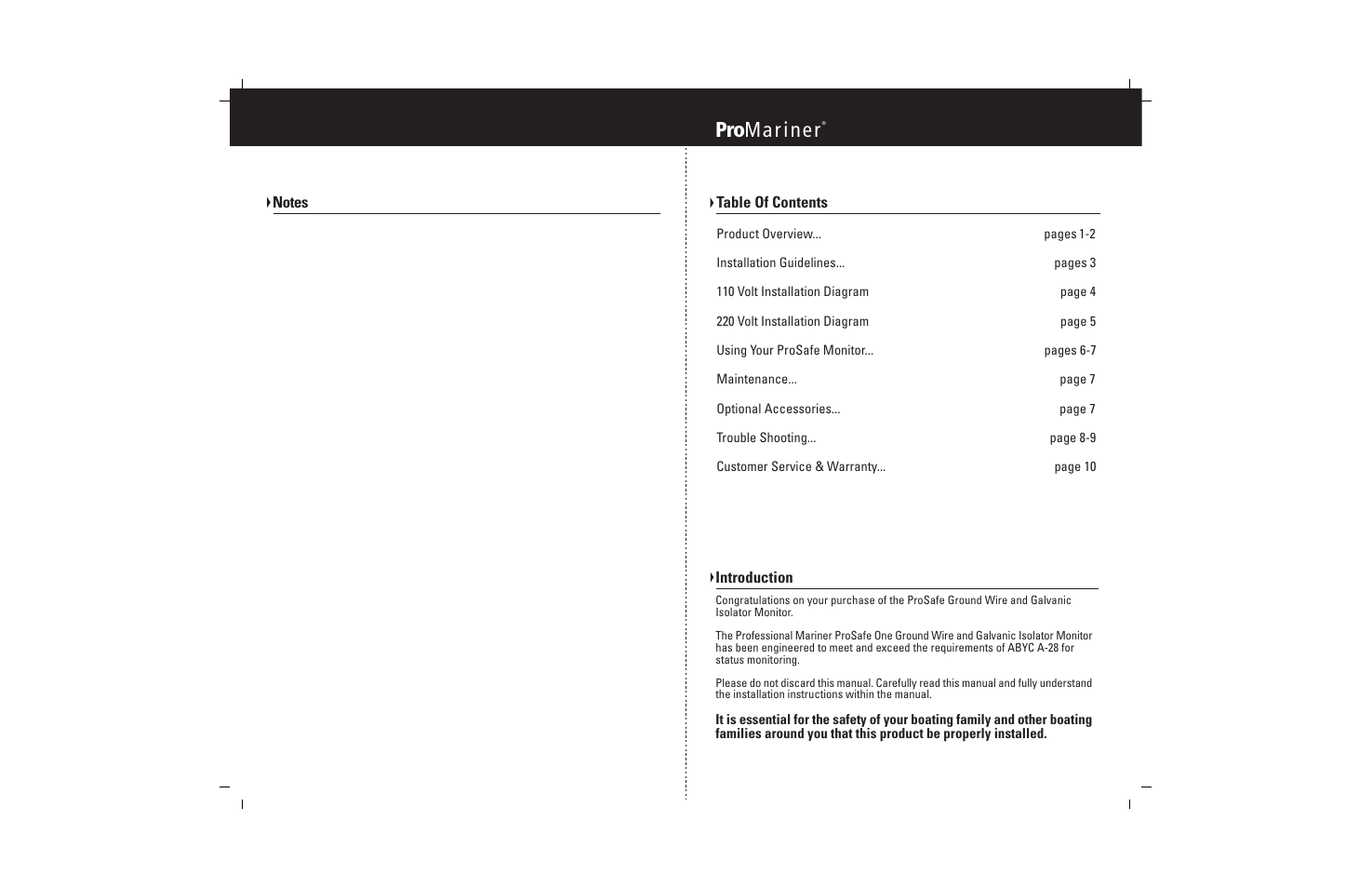 Pro ma r i ne r | ProMariner ProSafe One User Manual | Page 2 / 7