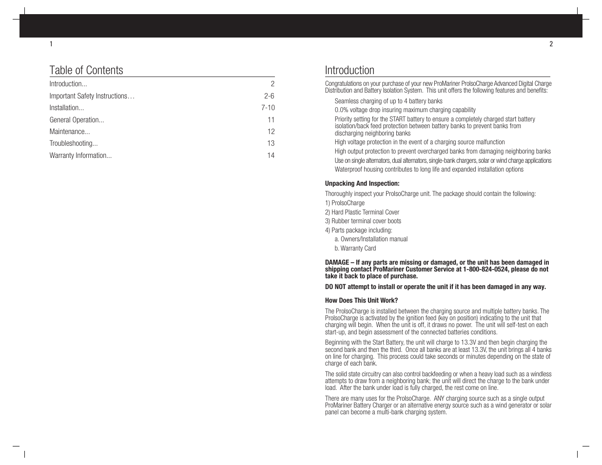 ProMariner ProIsoCharge User Manual | Page 2 / 8