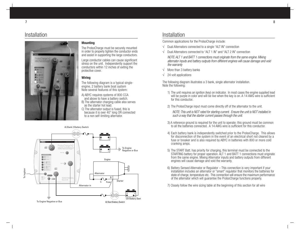 Installation | ProMariner ProIsoCharge User Manual | Page 5 / 8
