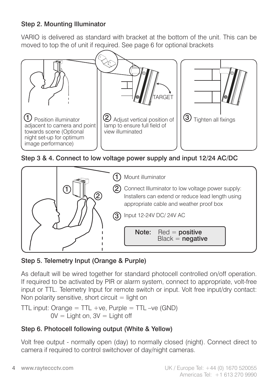 Raytec VARIO w2 User Manual | Page 4 / 12