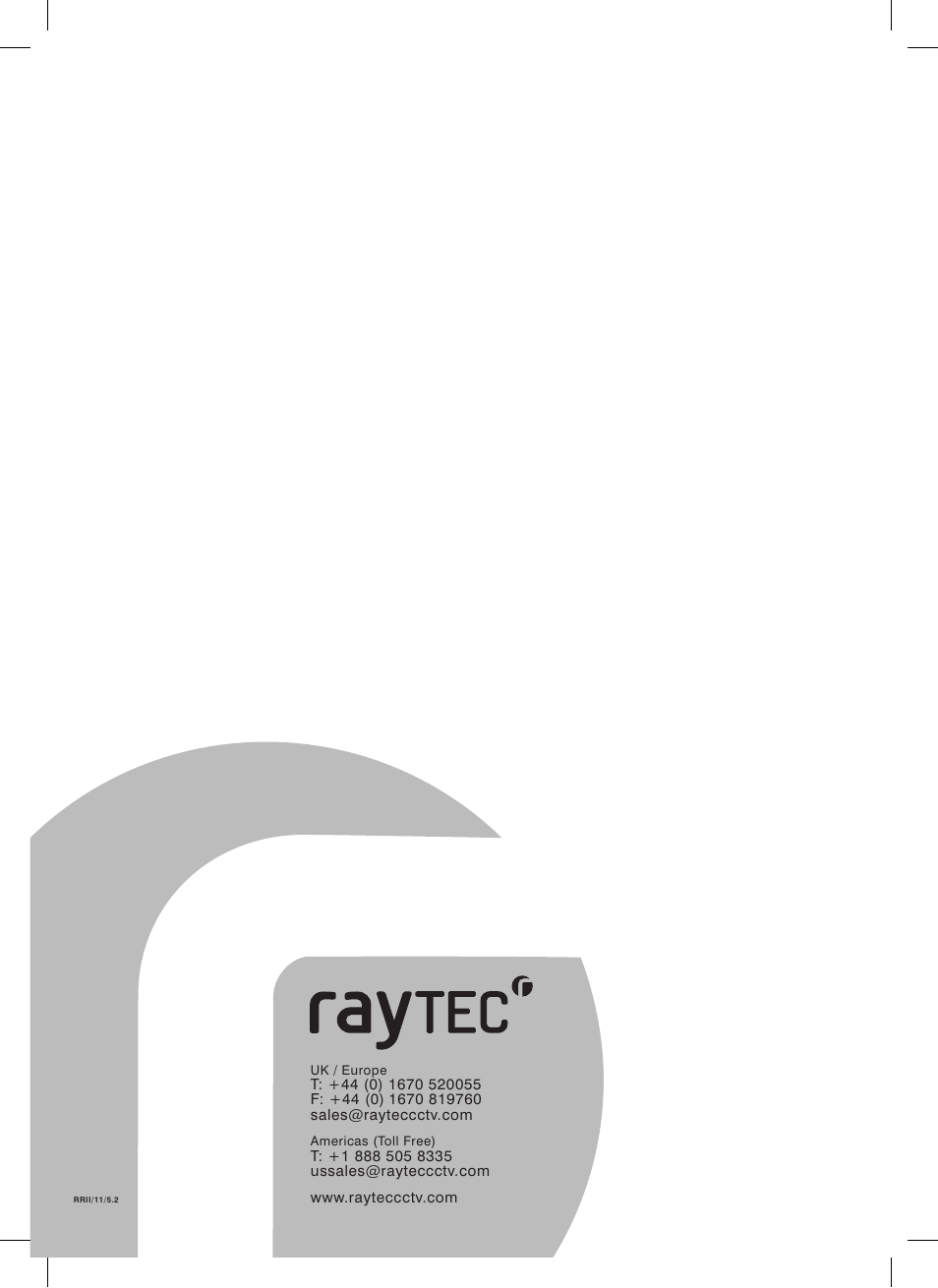 Raytec RAYMAX 300 PLATINUM User Manual | Page 12 / 12