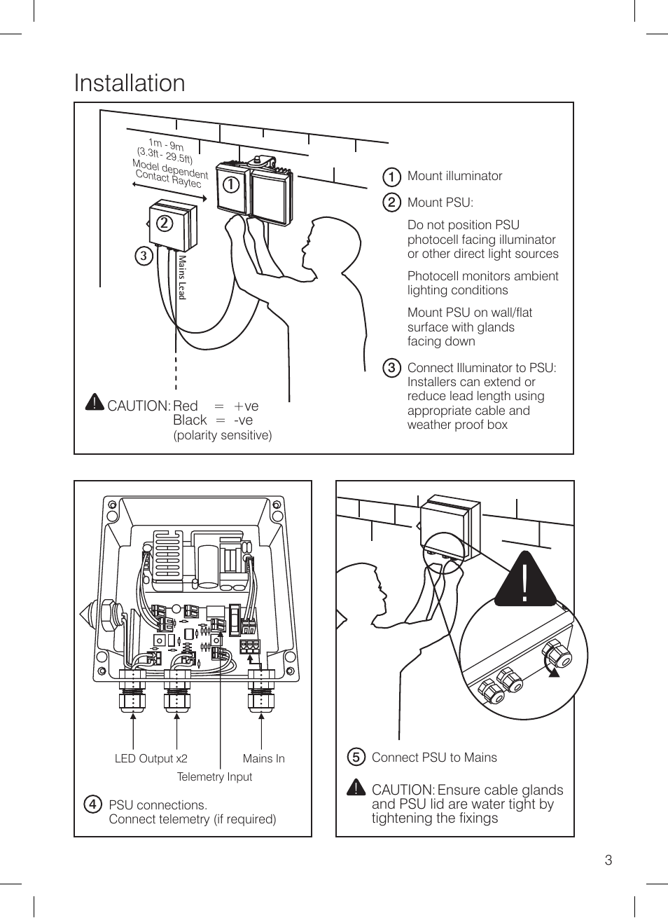 Installation | Raytec RAYMAX 300 PLATINUM User Manual | Page 3 / 12