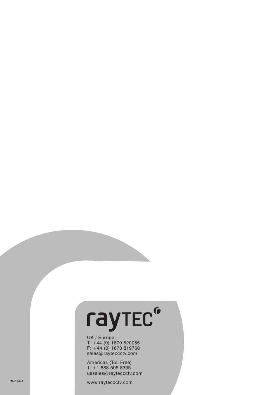 Raytec RAYMAX 25 PoE User Manual | Page 6 / 6