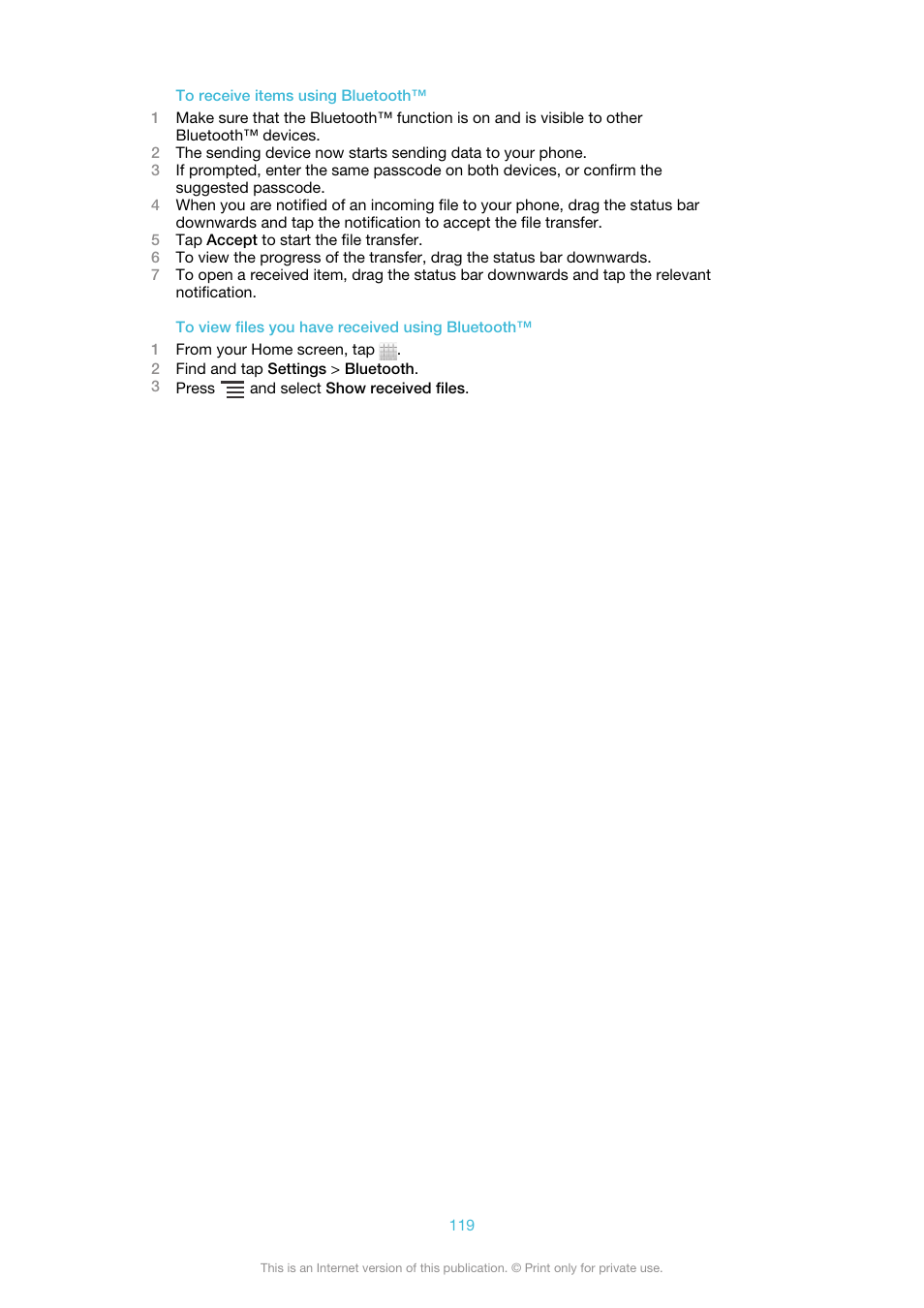 Sony Ericsson Xperia™ ion HSPA(LT28H) User Manual | Page 119 / 148