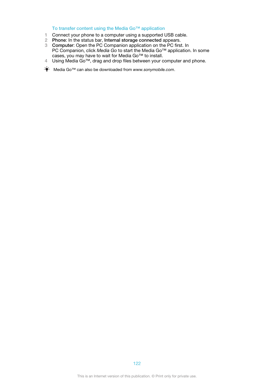 Sony Ericsson Xperia™ ion HSPA(LT28H) User Manual | Page 122 / 148