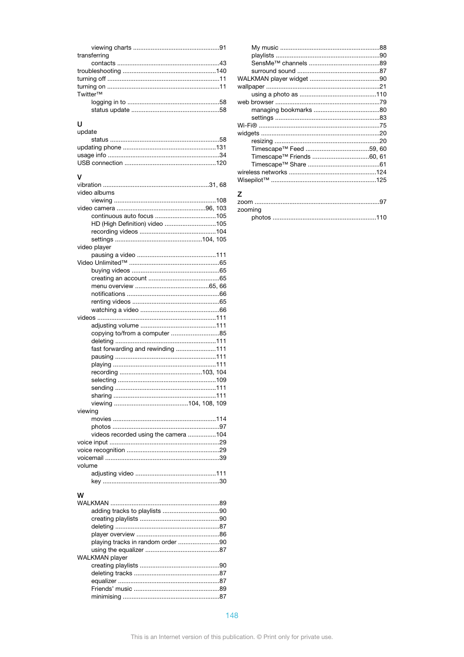 Sony Ericsson Xperia™ ion HSPA(LT28H) User Manual | Page 148 / 148