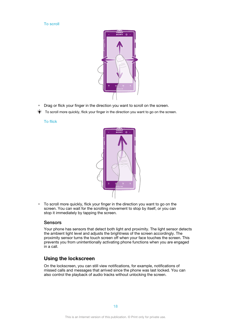 Using the lockscreen | Sony Ericsson Xperia™ ion HSPA(LT28H) User Manual | Page 18 / 148