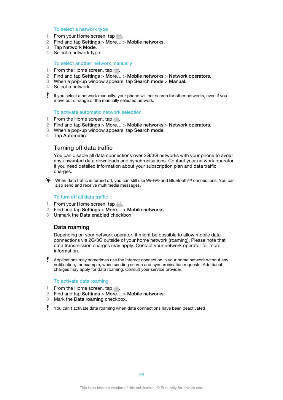 Sony Ericsson Xperia™ ion HSPA(LT28H) User Manual | Page 36 / 148