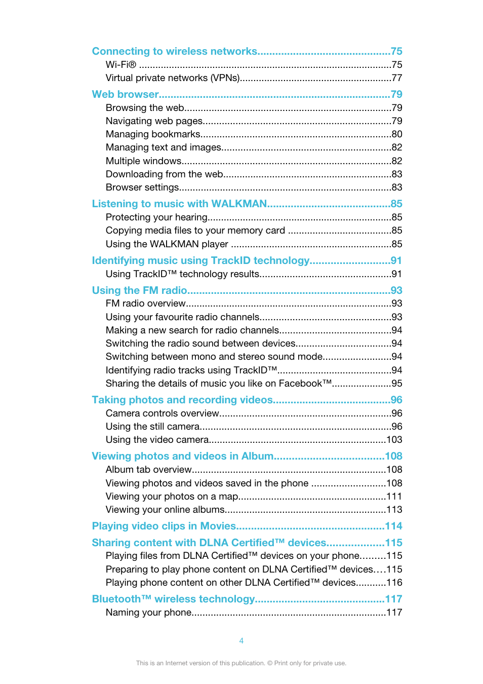 Sony Ericsson Xperia™ ion HSPA(LT28H) User Manual | Page 4 / 148