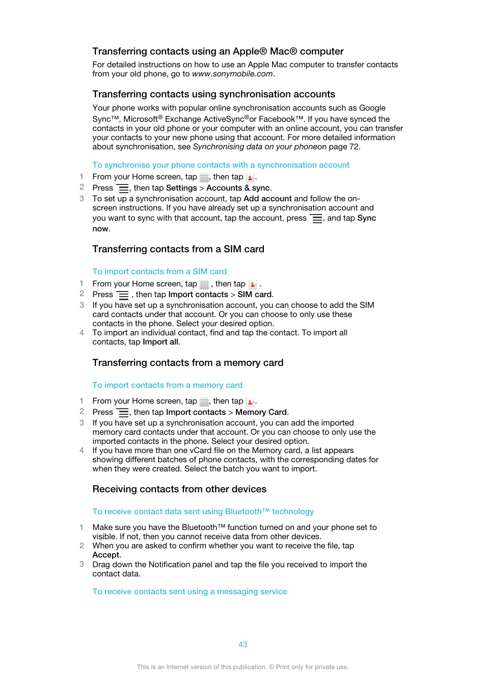 Sony Ericsson Xperia™ ion HSPA(LT28H) User Manual | Page 43 / 148