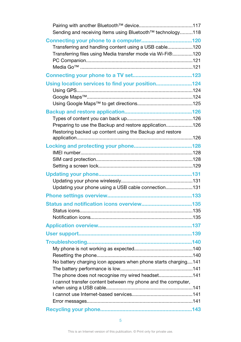 Sony Ericsson Xperia™ ion HSPA(LT28H) User Manual | Page 5 / 148