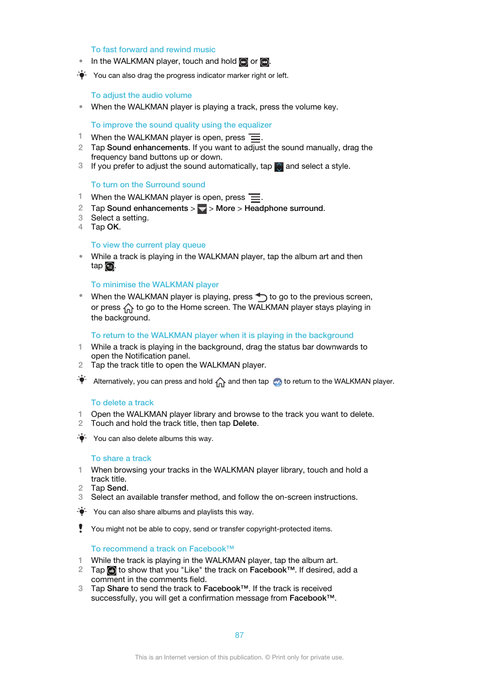 Sony Ericsson Xperia™ ion HSPA(LT28H) User Manual | Page 87 / 148