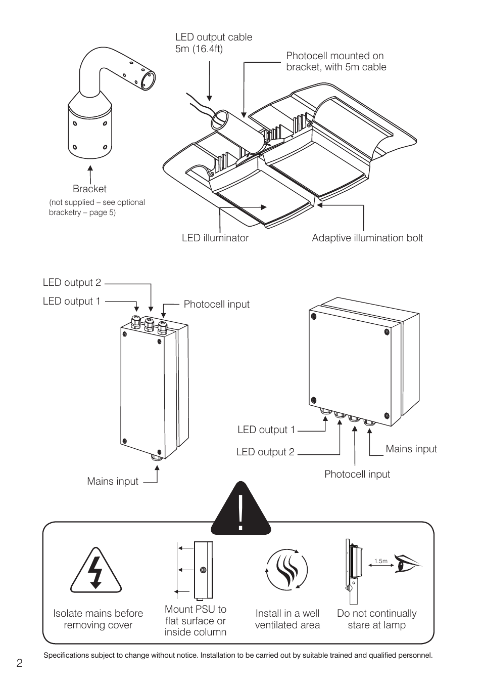 Raytec UBF16 User Manual | Page 2 / 12