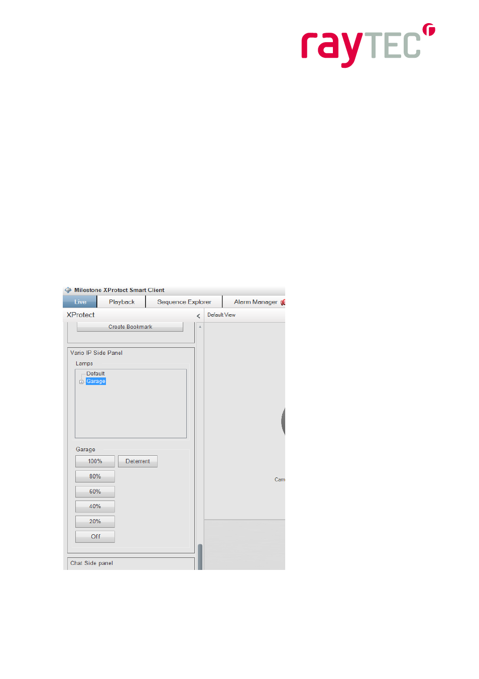 7lighting operation in the smart client, 1 operating groups manually | Raytec Milestone Plug-in User Manual | Page 21 / 34