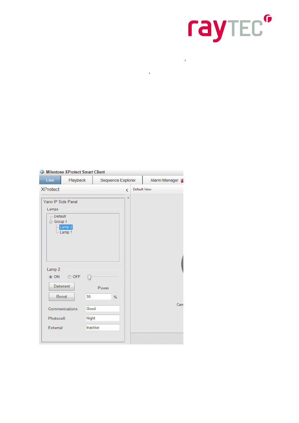 2 operating individual illuminators manually | Raytec Milestone Plug-in User Manual | Page 22 / 34