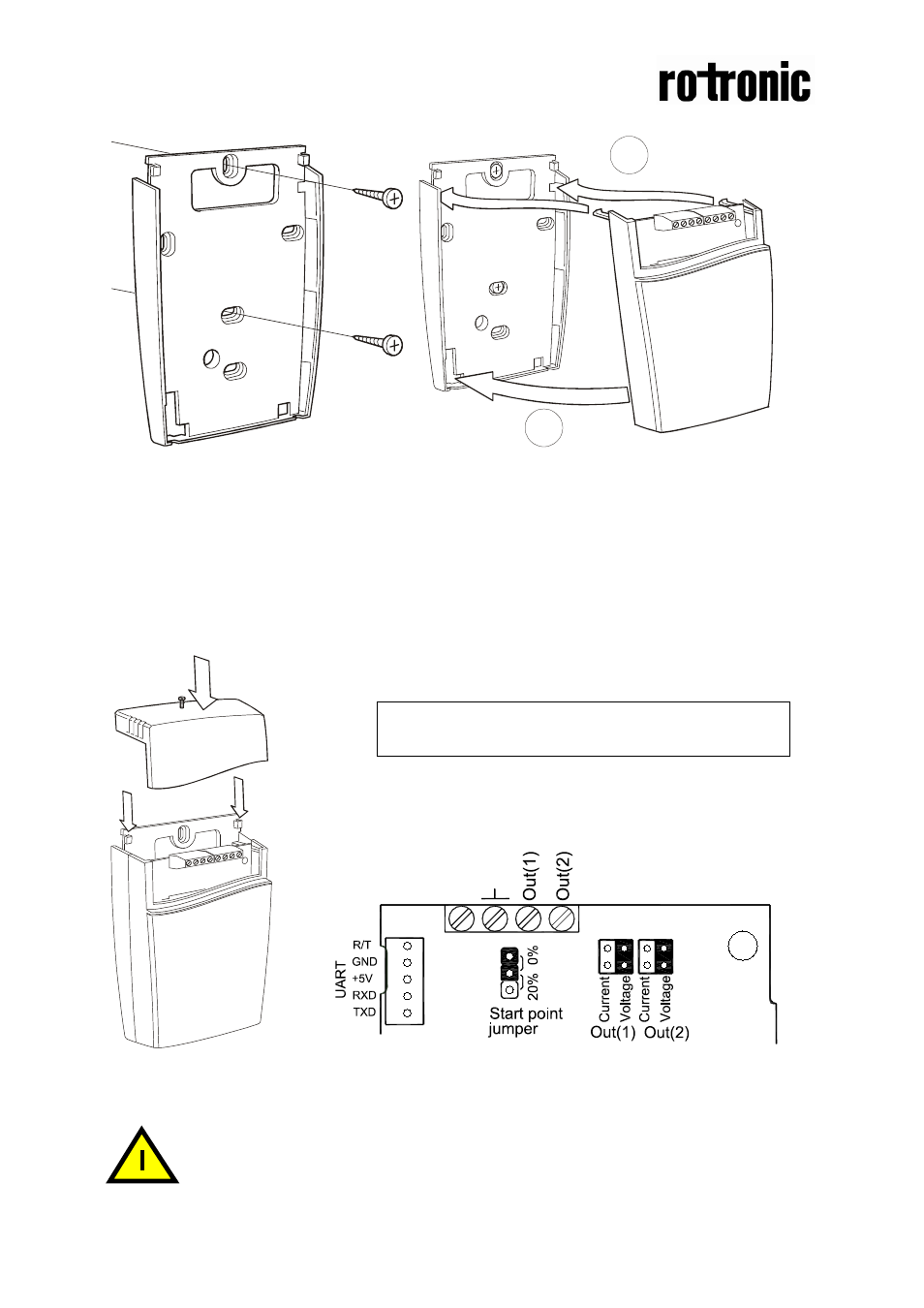 Mounting of the sensor | ROTRONIC CF5-W User Manual | Page 2 / 4