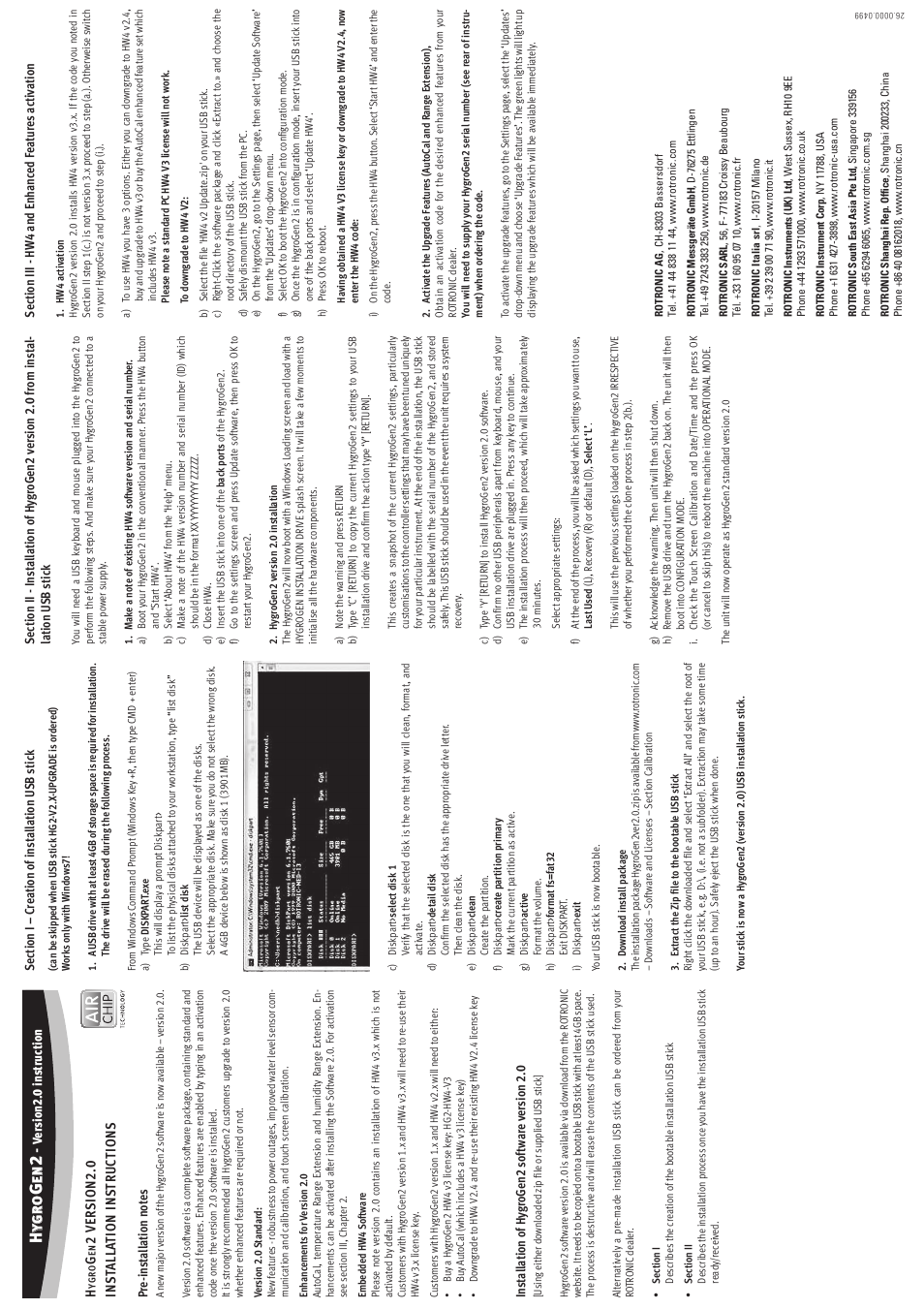 ROTRONIC Hygrogen2 User Manual | 1 page