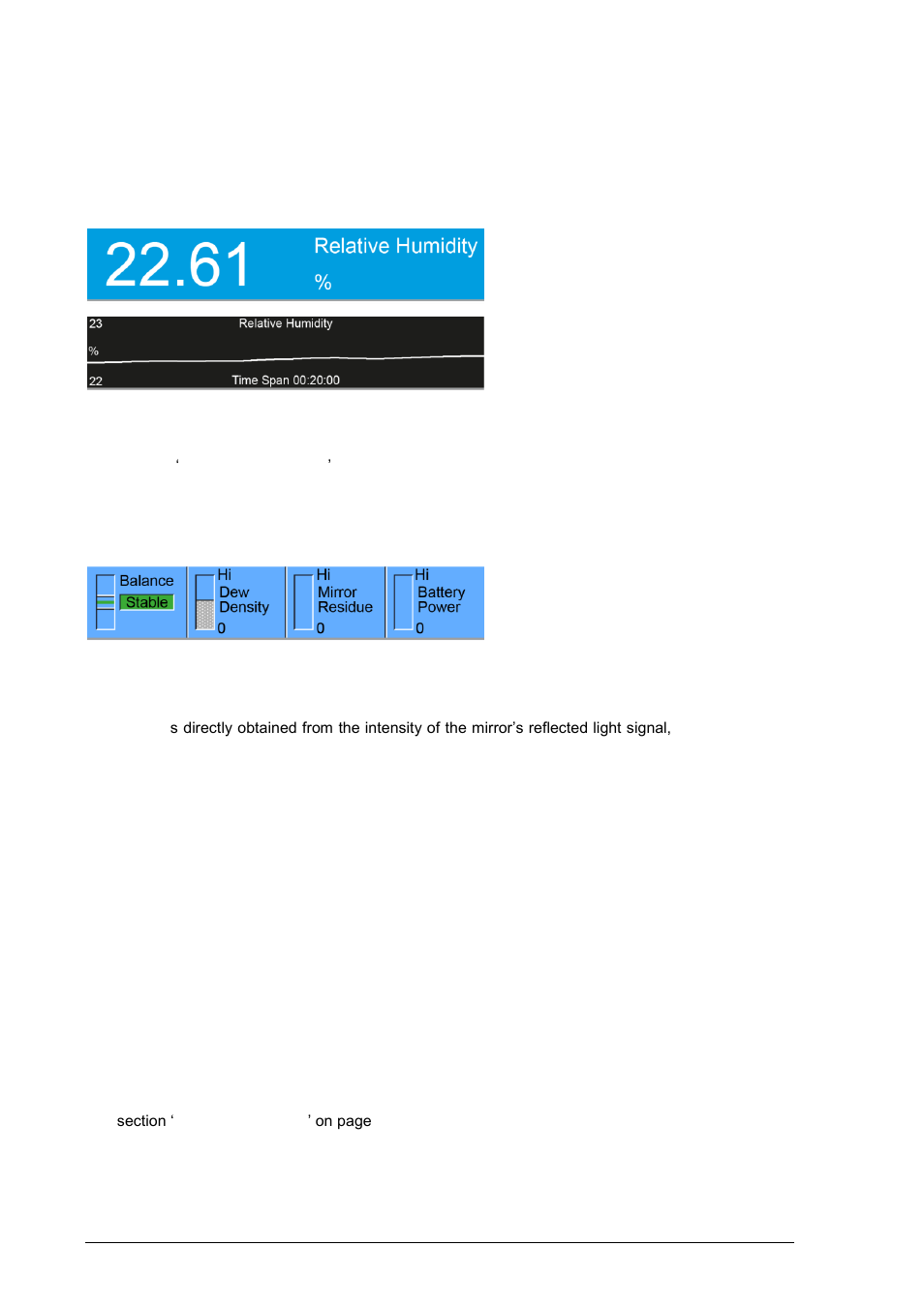 Data lines, Status line, Balance | Density | ROTRONIC MBW 473 User Manual | Page 12 / 53