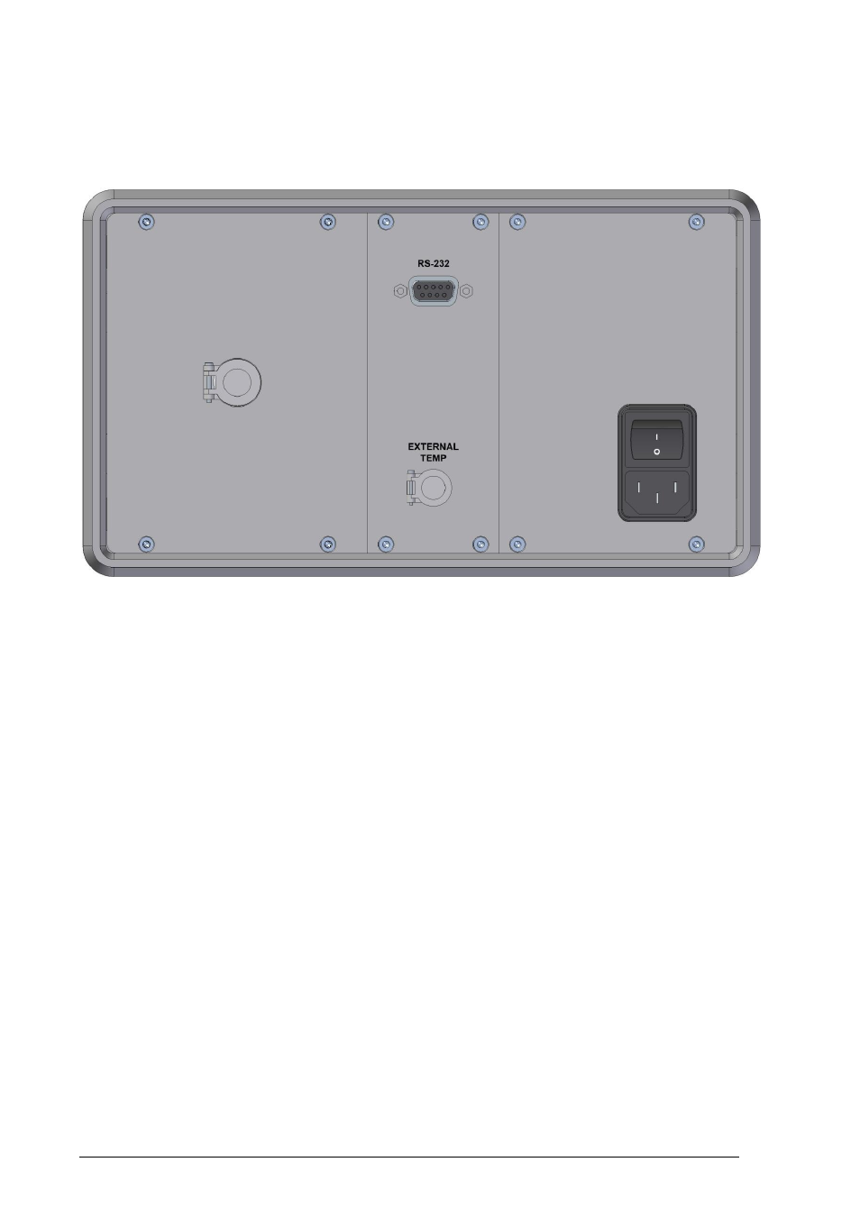 Back panel, 2 back panel, Power switch | Power plug, Rs-232 | ROTRONIC MBW 473 User Manual | Page 14 / 53
