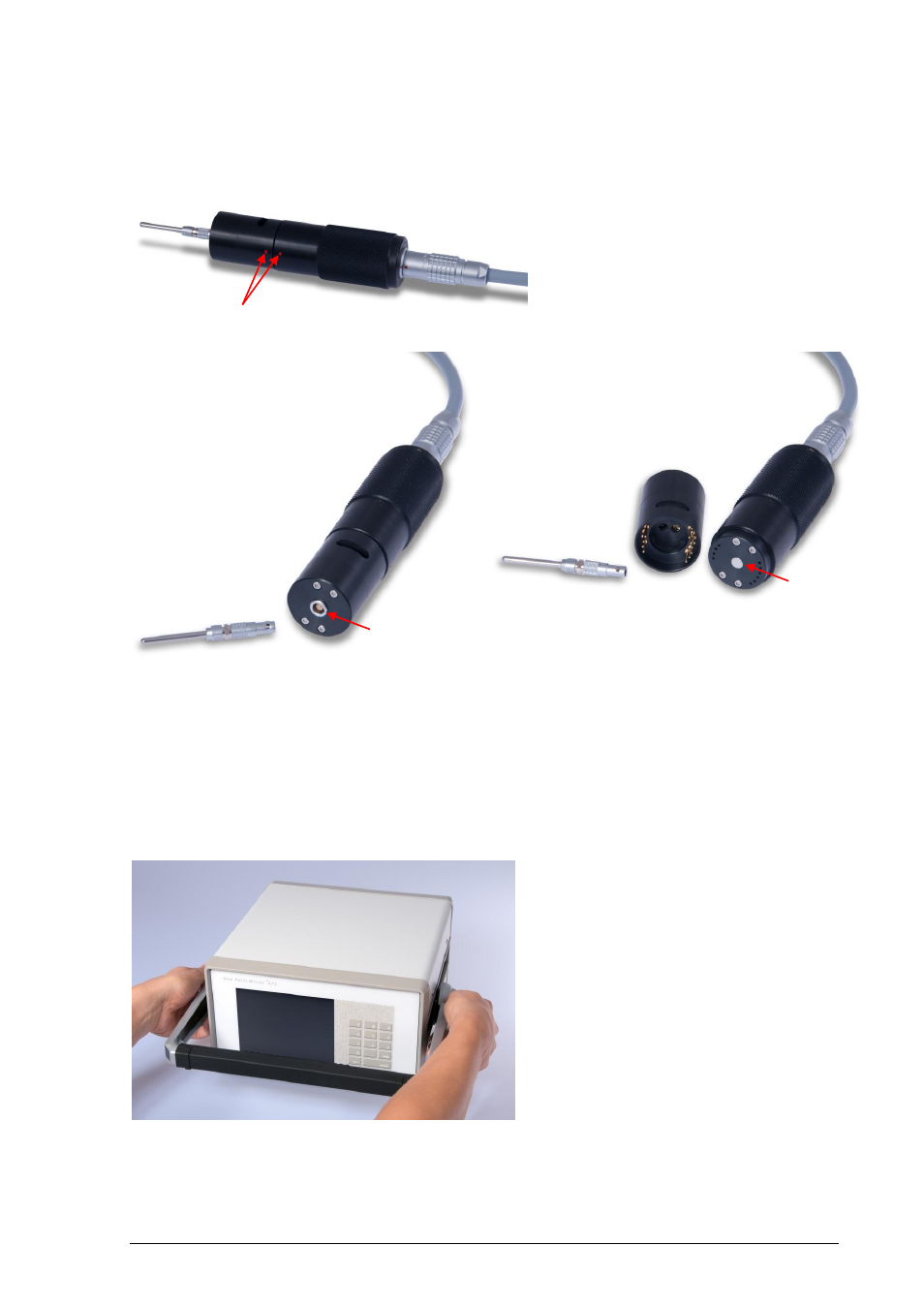 Carrying handle, 4 carrying handle, The rp2 measuring head | ROTRONIC MBW 473 User Manual | Page 17 / 53