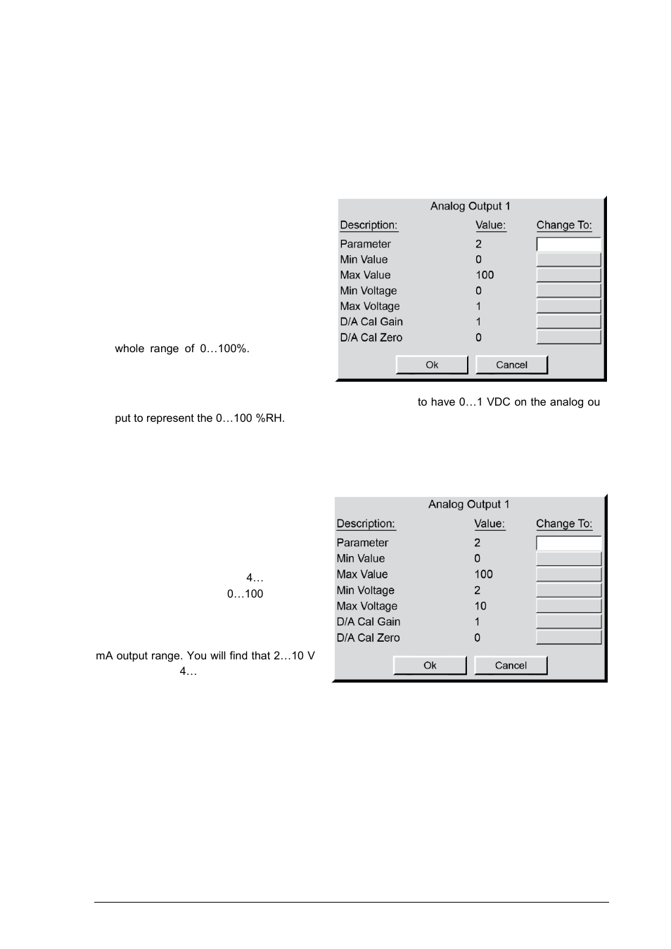 Scaling the output signal, Calibration adjustment | ROTRONIC MBW 473 User Manual | Page 31 / 53
