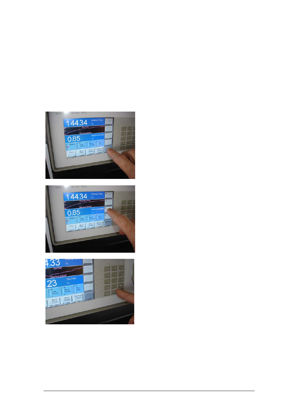 Navigating the menus, Selecting parameters to display | ROTRONIC MBW 973 User Manual | Page 10 / 42