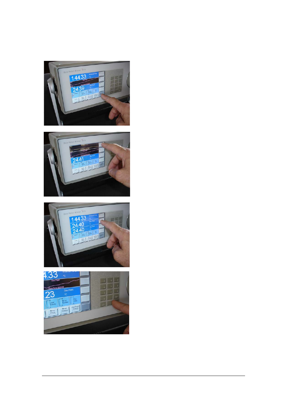 Selecting graph vs. numeric data | ROTRONIC MBW 973 User Manual | Page 11 / 42