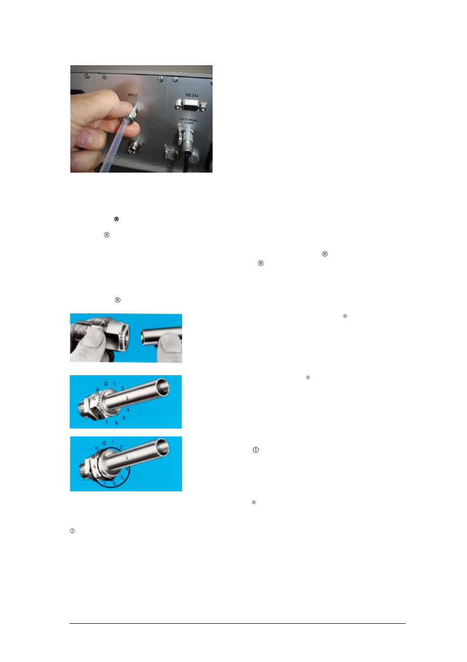 Swagelok( tube fittings, Swagelok, Tube fittings | ROTRONIC MBW 973 User Manual | Page 15 / 42