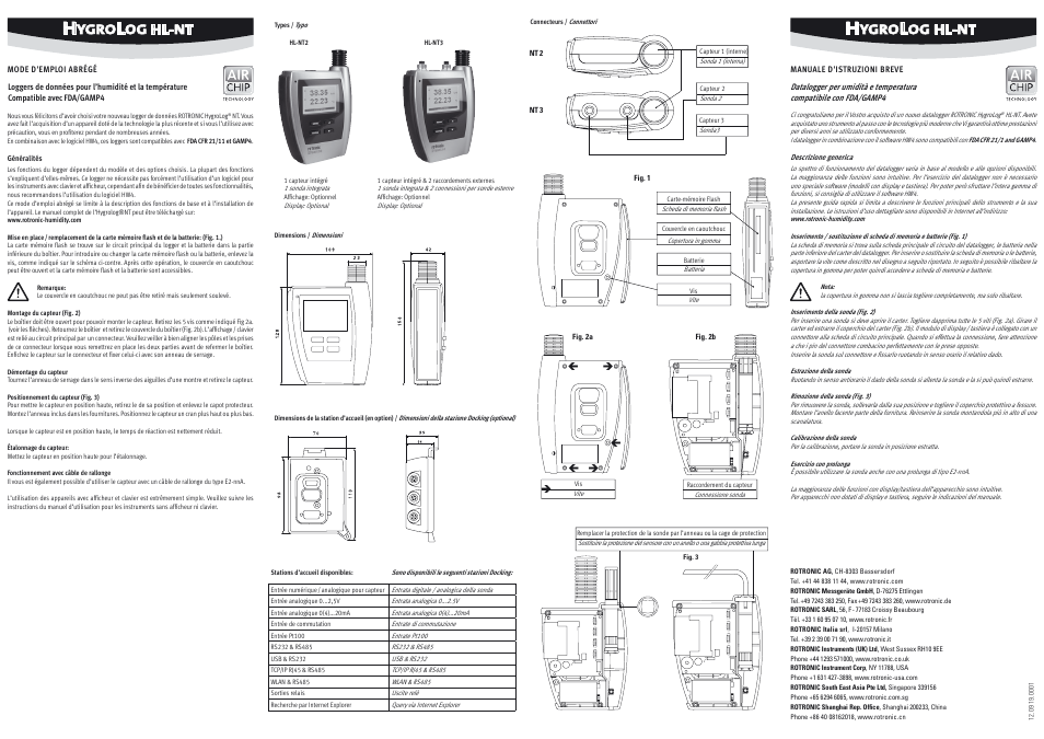 Ygro, Og hl-nt | ROTRONIC HygroLog HL-NT User Manual | Page 2 / 2