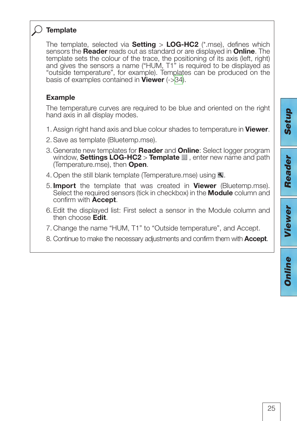 Setup reader v iewer online | ROTRONIC LOG-HC2 Universal Datalogger User Manual | Page 25 / 60