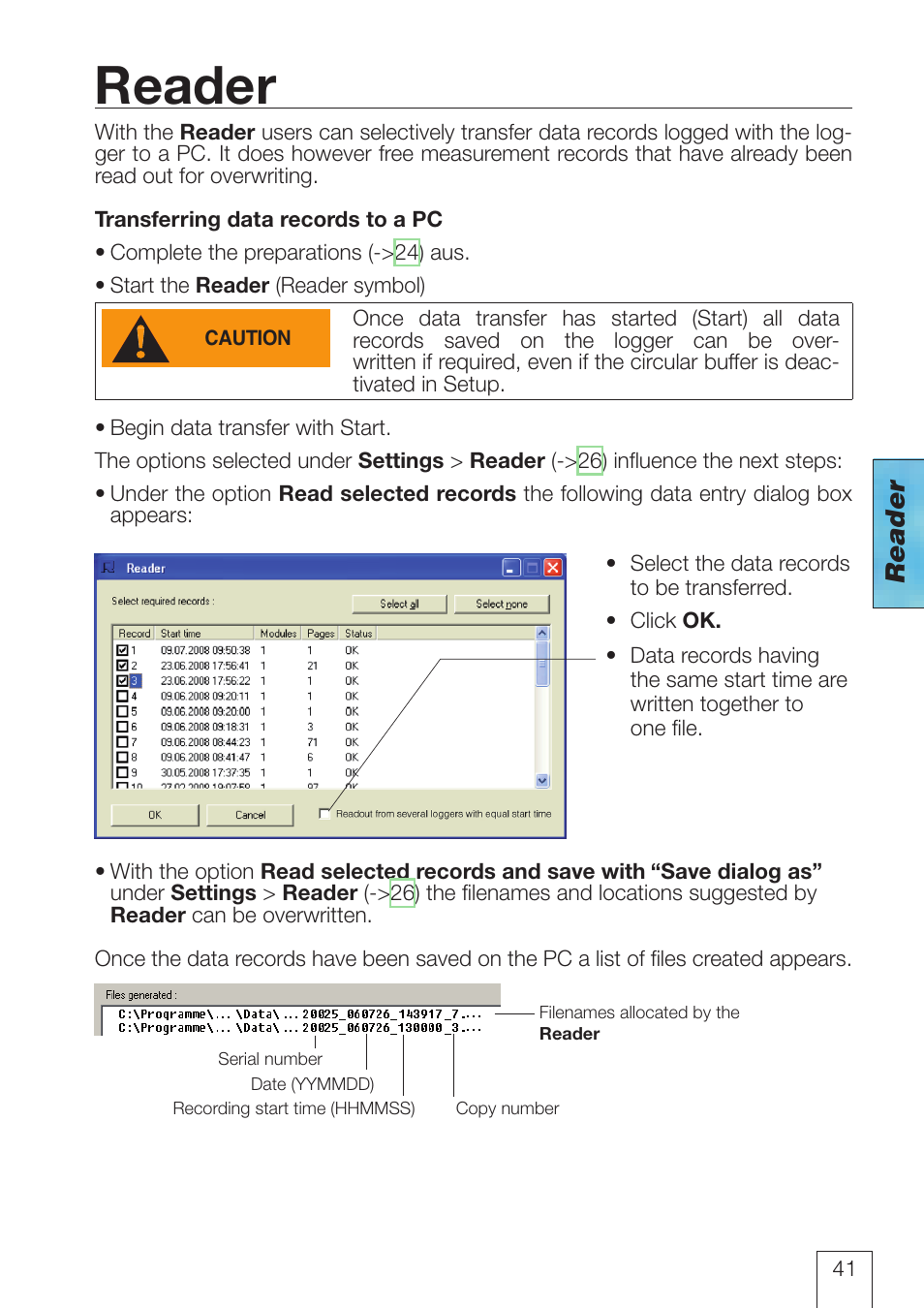 Reader | ROTRONIC LOG-HC2 Universal Datalogger User Manual | Page 41 / 60