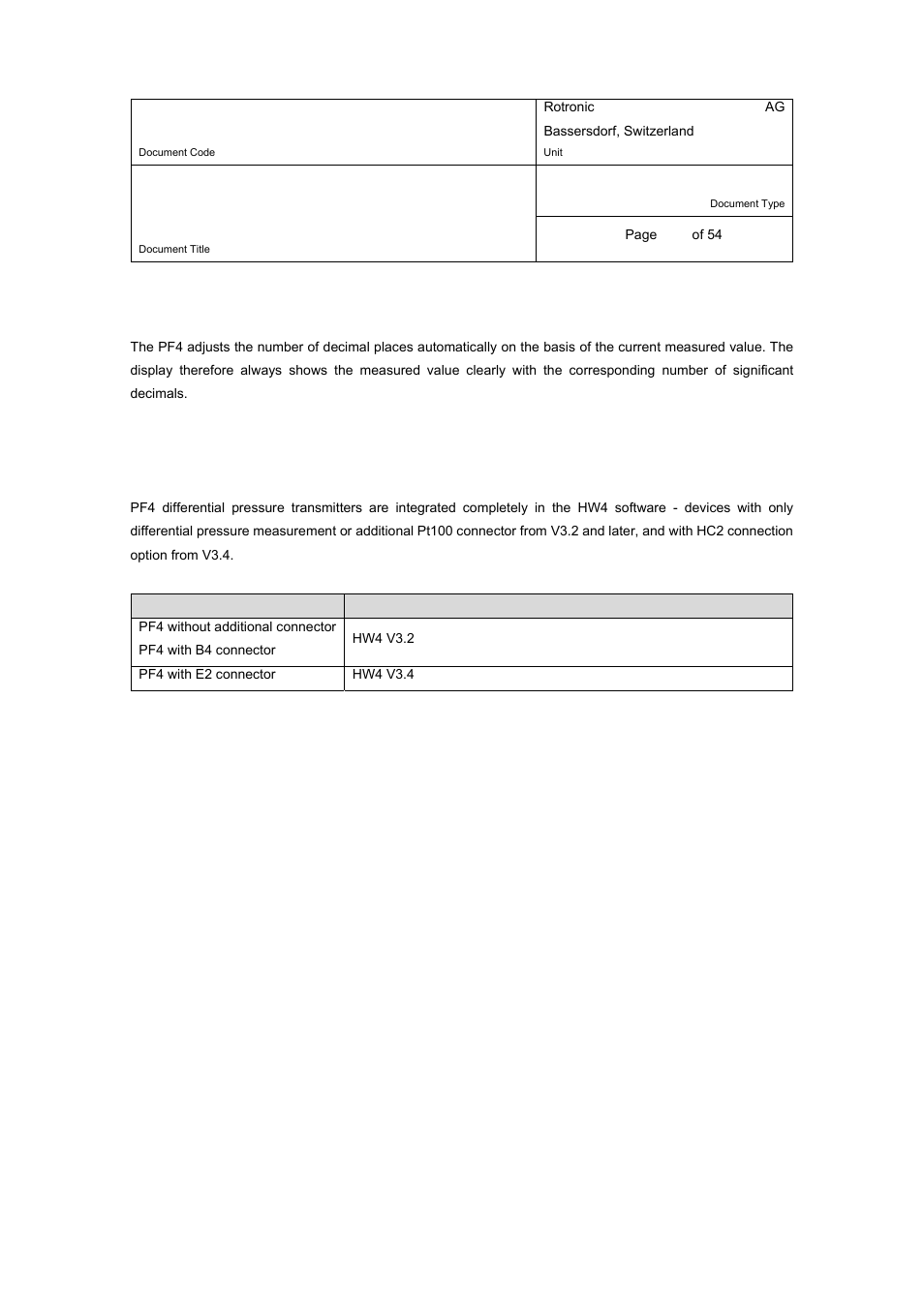 E-m-pf4-v1_00, 9 hw4 software compatibility | ROTRONIC PF4 User Manual | Page 16 / 54