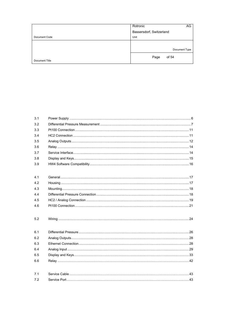 ROTRONIC PF4 User Manual | Page 2 / 54