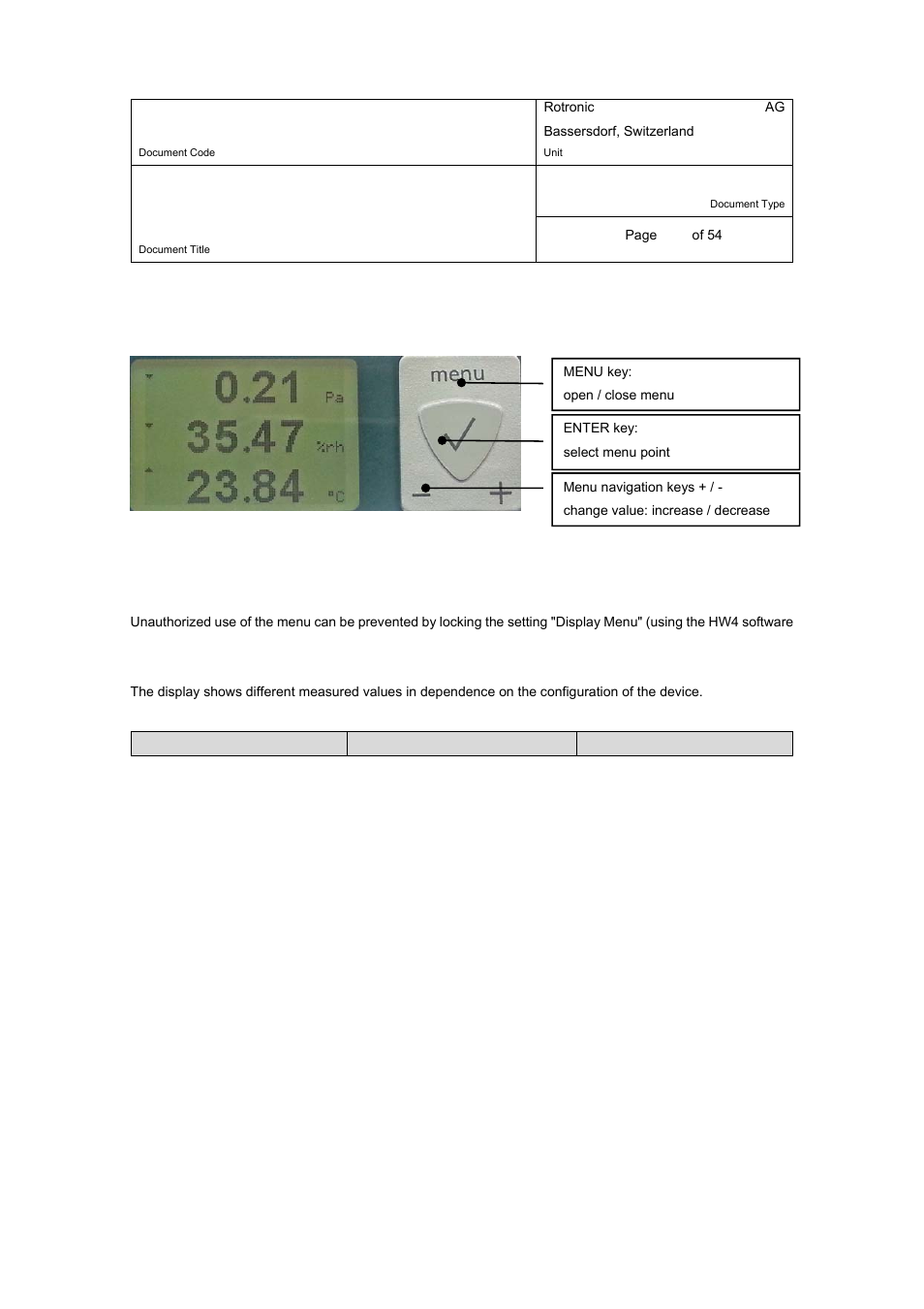 E-m-pf4-v1_00, 5 display and keys | ROTRONIC PF4 User Manual | Page 33 / 54