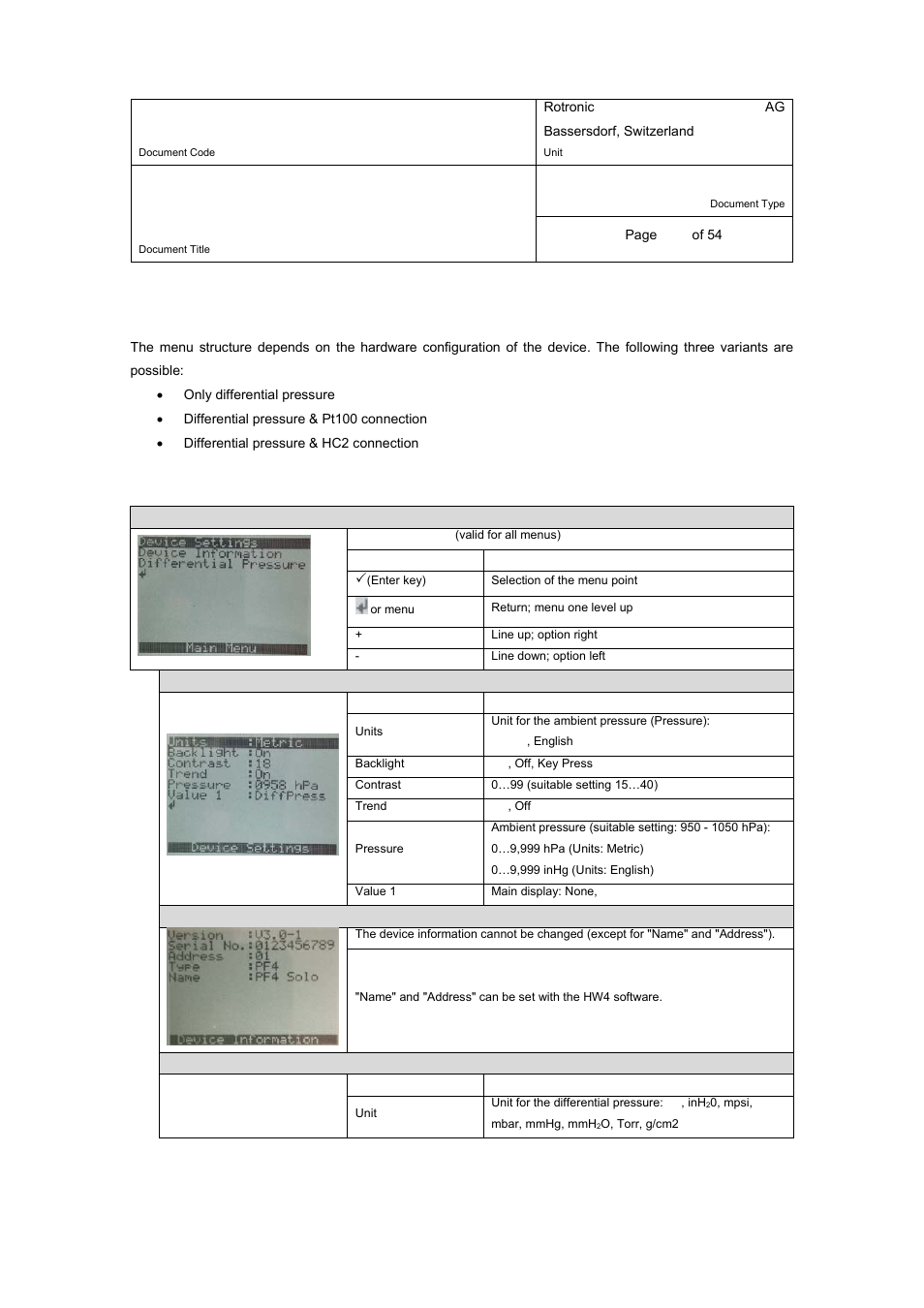 E-m-pf4-v1_00, Pf4 menu | ROTRONIC PF4 User Manual | Page 36 / 54