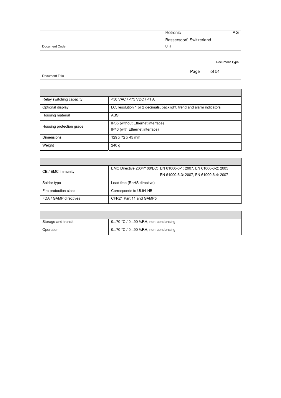 E-m-pf4-v1_00 | ROTRONIC PF4 User Manual | Page 52 / 54