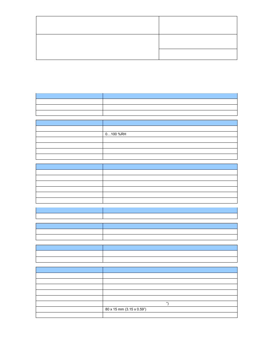 Technical data, Specifications, 7technical data | Hygropalm hp21 hand-held indicator: user guide, 1 specifications | ROTRONIC HP21 User Manual | Page 12 / 14