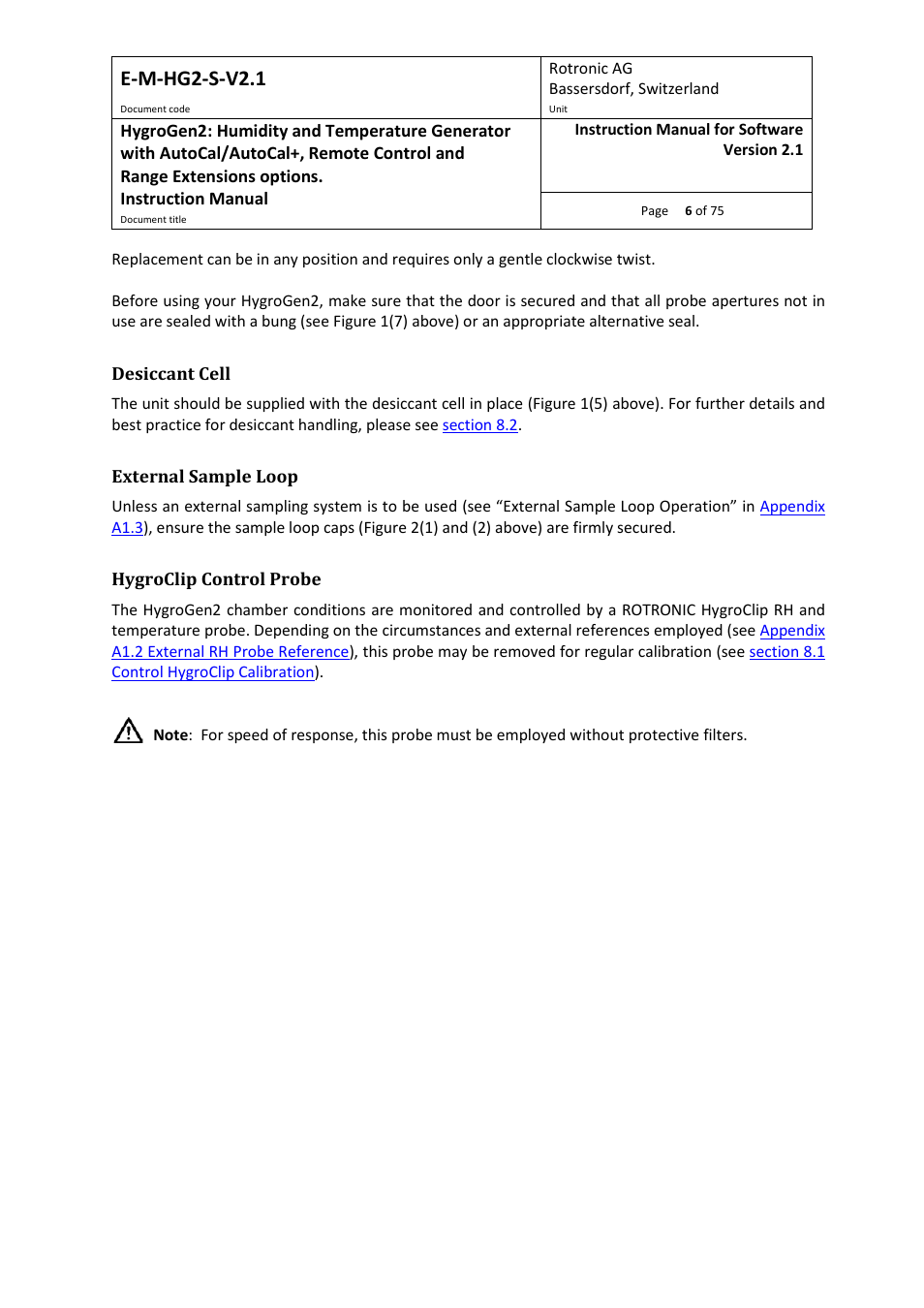 E-m-hg2-s-v2.1 | ROTRONIC Hygrogen2 User Manual | Page 10 / 75