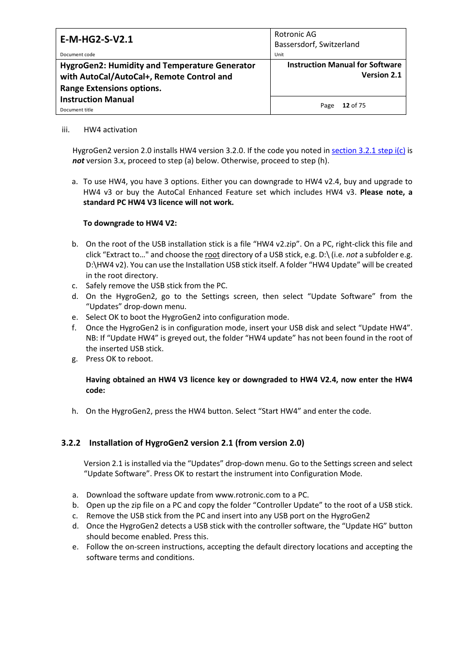 E-m-hg2-s-v2.1 | ROTRONIC Hygrogen2 User Manual | Page 16 / 75