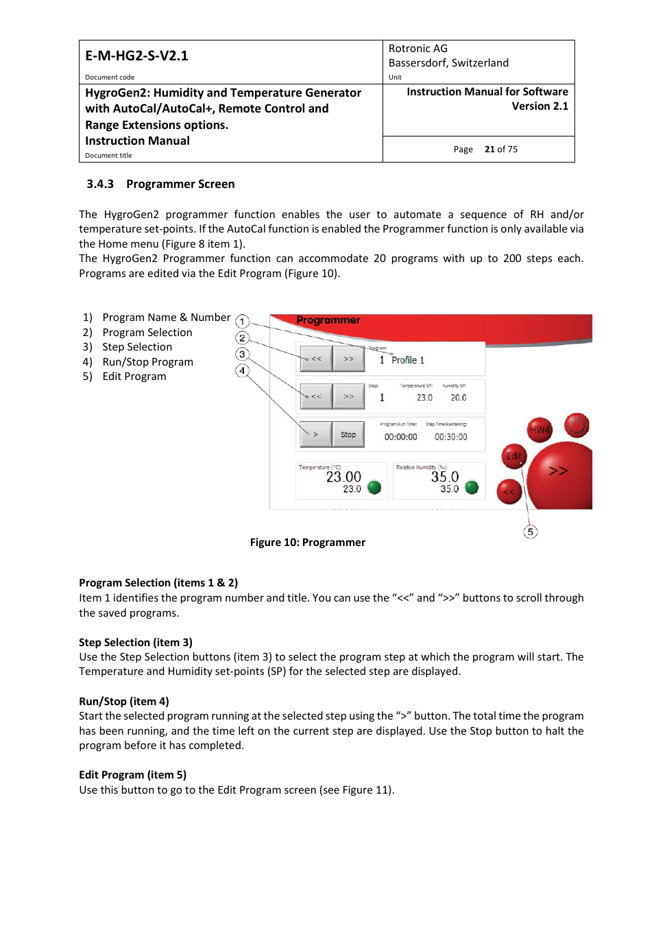3 programmer screen, E-m-hg2-s-v2.1 | ROTRONIC Hygrogen2 User Manual | Page 25 / 75