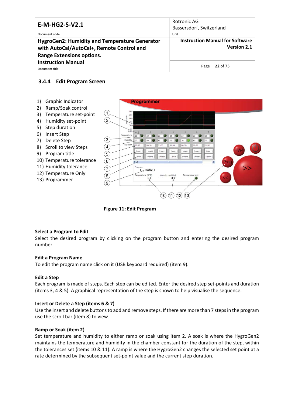 4 edit program screen, E-m-hg2-s-v2.1 | ROTRONIC Hygrogen2 User Manual | Page 26 / 75