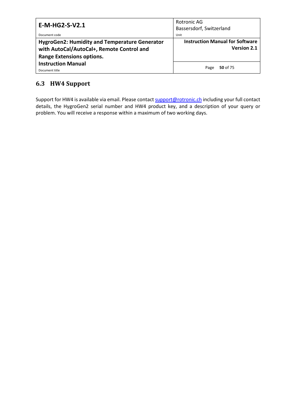 3 hw4 support, E-m-hg2-s-v2.1 | ROTRONIC Hygrogen2 User Manual | Page 54 / 75