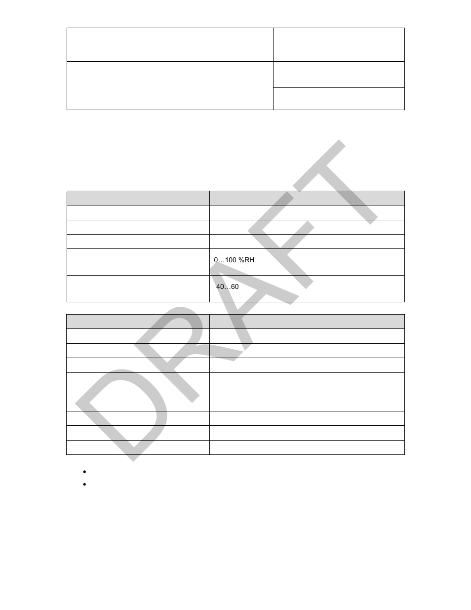 Factory defaults, Draft | ROTRONIC HM4 User Manual | Page 19 / 41