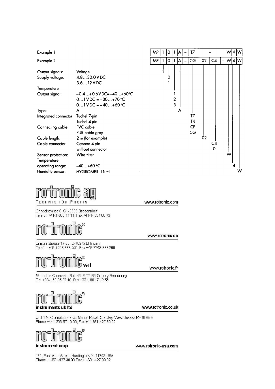 ROTRONIC MP100A User Manual | Page 20 / 20