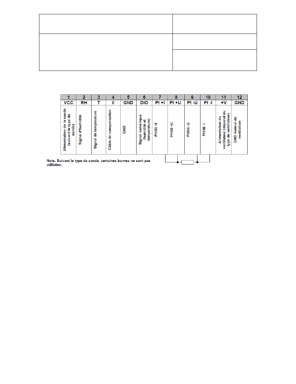 Maintenance et étalonnage, Pièces détachées, Raccordements du bornier (tous les modèles) | ROTRONIC RS24T User Manual | Page 17 / 17