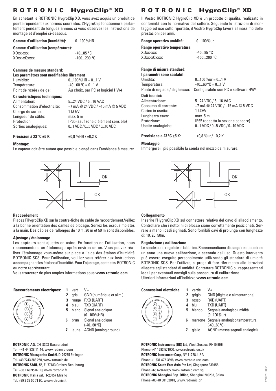 ROTRONIC HygroClip XD User Manual | Page 2 / 2